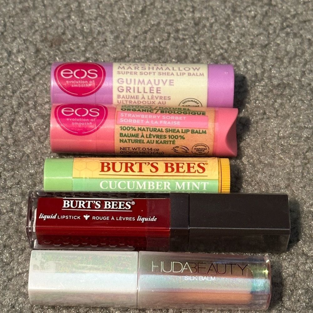Lipstick & Balm Bundle EOS Burt'S Bees & Huda Beauty